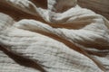 Jammed thin white cotton muslin fabric