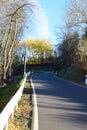 curvy road road near Jammeslhofen in autumn