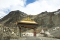 Gate door for tibetan and people travelers entrance visit to Diskit Monastery Galdan Tashi Chuling Gompa