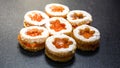 Jammy dodger, occhi di bue, cookies with jam and powdered sugar