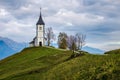 Jamnik, Slovenia - The beautiful church of St. Primoz in Slovenia near Jamnik Royalty Free Stock Photo