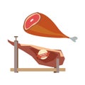 Jamon Flat Illustration