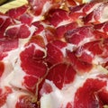 Jamon iberico ham tapas Royalty Free Stock Photo