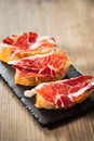 Jamon iberico tapas Royalty Free Stock Photo