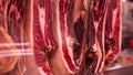 Jamon legs - traditional spanish ham, widescreen 16:9 close up background