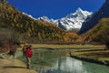 Jampayang at Luorong Pasture in Yading Nature Reserve Royalty Free Stock Photo