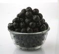 Jamun fruits in glass bowl in white background