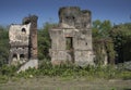 Jamunadighi, Burdwan, India - January 2018: Ruins of a Zamindar or landlords mansion in the village of rural bengal.