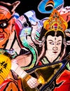 Giant illuminated Nebuta float in Nebuta Warasse, Aomori, Japan