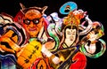 Giant illuminated Nebuta float in Nebuta Warasse, Aomori, Japan