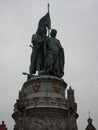 Jan Breydel and Pieter de Coninck Monument (Bruges, Belgium). Royalty Free Stock Photo