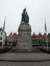 Jan Breydel and Pieter de Coninck Monument (Bruges, Belgium). Royalty Free Stock Photo