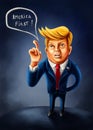 Jan.2, 2017: Cartoon caricature of President Donald Trump with i
