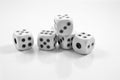 2 JAN 2017 CLOSE UP DICE BLACK AND WHITE Royalty Free Stock Photo