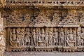 God and Goddesses stone carving ; underground structure ; step well Rani Ki Vav constructed by Queen Udayamati wife of King Bhimde Royalty Free Stock Photo