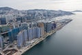 Aerial view of development of Kai Tak Airport, Kowloon city, Hong Kong Royalty Free Stock Photo