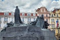 Jan Hus Memorial located at Old Town Square in Prague Royalty Free Stock Photo