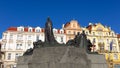 Prague, Czech Republic Jan Has Memorial Old Town Square Royalty Free Stock Photo