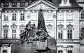 Jan Hus Memorial, Old Town Square, Prague, Czech Royalty Free Stock Photo