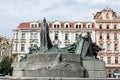 Jan Hus Memorial, Old Town Square, Prague, Czech Republic Royalty Free Stock Photo