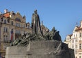 The Jan Hus Memorial, Old Town Square, Prague, Czech Republic Royalty Free Stock Photo