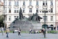 Jan Hus monument at the main Square in Prague Eu Royalty Free Stock Photo