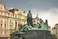 Jan Hus monument on Old Town square in Prague. Czech Republic Royalty Free Stock Photo