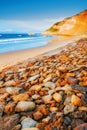 Rugged foreshore of Jan Juc beach, Great Ocean Road, Victoria, Australia