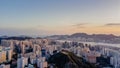 Jan 14 2024 panoramic view of Shun Lee from Ping Shan Royalty Free Stock Photo