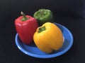 red, yellow, orange and green capsicum or Bell pepper Capsicum annuum Royalty Free Stock Photo