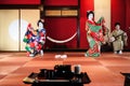 Japanese Maiko, Geisha perform dancing show in Japanese Tatami