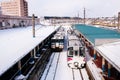 JR East 701 Series and KiHA 48 Series commutor train at Sakata S