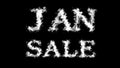 Jan Sale cloud text effect black isolated background