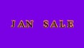 Jan Sale fire text effect violet background