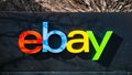 Jan 12, 2020 San Jose / CA / USA - Ebay logo at their corporate headquarters in Silicon Valley; eBay Inc. is an American Royalty Free Stock Photo