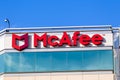 Jan 29, 2020 Santa Clara / CA / USA - McAfee Headquarters in Silicon Valley; McAfee, LLC is an American global computer security Royalty Free Stock Photo