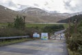 The security gates at the entrance to the Fofanny Water treatment Works near Slieve Bernagh in the Western Mournes in county Down