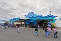 Jan 27,2018 Tourists waiting for admission at Ocean Adventure, Subic