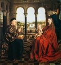 Jan Van Eyck, Madonna Of Chancellor Rolin. Jan Van Eyck Was Early Netherlandish Pioneering Artist Of Northern Royalty Free Stock Photo