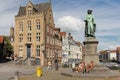 Jan Van Eyck Square. Bruges. Belgium Royalty Free Stock Photo