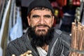 An Afghan man selling miswaks in Gardez, Afghanistan. Royalty Free Stock Photo