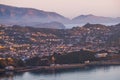 2018, JAN 1 - Wellington, New Zealand, The panorama landscape view of the building and scenery of the city at sunset. I Royalty Free Stock Photo