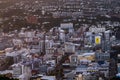 2018, JAN 1 - Wellington, New Zealand, The panorama landscape view of the building and scenery of the city at sunset. I Royalty Free Stock Photo