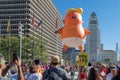 Balloon of President Donald Trump as baby with Los Angeles City Hall