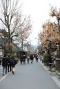 12 jan 2020 - Yufuin, Kyushu, Japan: Many people walking along the Famous tourist location in Yufuin, Oita. Hot Spring Town