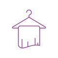 Jand towel and hanger. Vector illustration decorative design Royalty Free Stock Photo