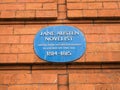 Jane Austen novelist blue plaque, knightsbridge, London.
