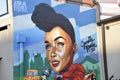 Janelle MonÃÂ¡e Robinson Mural Close-up Royalty Free Stock Photo