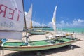 Jangada fishing boats Royalty Free Stock Photo