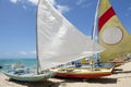 Jangada Traditional Sailboats Brazilian Beach